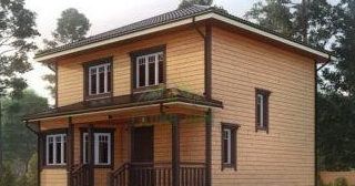 Двухэтажный дом из бруса в Коркино от Строй-Крк - строительство от 135993 руб.
