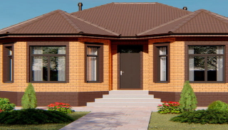 Проект одноэтажного дома с 3 спальнямиот 313830 рублей - Строй-Крк | Коркино